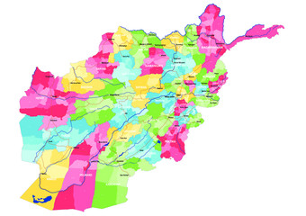 Large and detailed map of the state of Afghanistan.