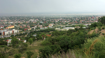 Fototapeta na wymiar view of konya city from the hills
