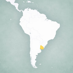 Map of South America - Uruguay