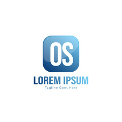 Fototapeta premium Initial OS logo template with modern frame. Minimalist OS letter logo vector illustration