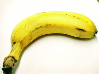 A picture of banana on white background