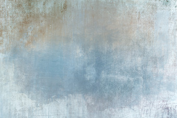 Distressed blue grungy wall background