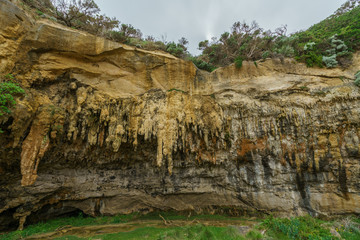 Fototapeta na wymiar Die Kalkstein Küste im Port Campbell Nationalpark an der Great Ocean Road in Victoria Australien