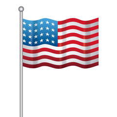 united state of american flag in stick