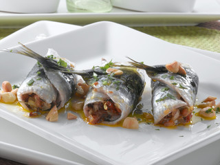 Boquerones en vinagreta. Anchovies in vinaigrette.