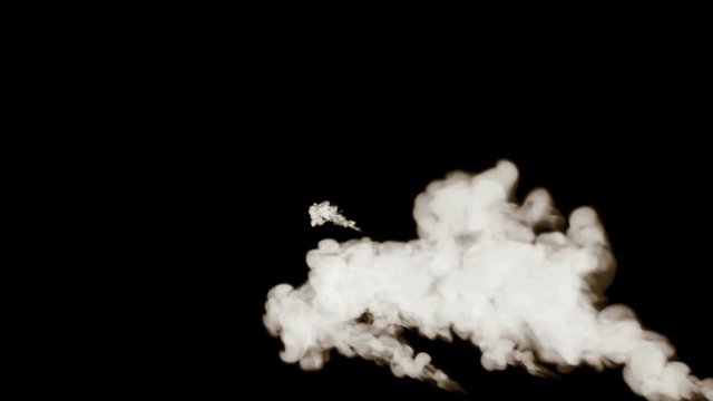 3d render of smoke isolated on black background. 43