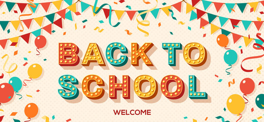 Back to school card typography