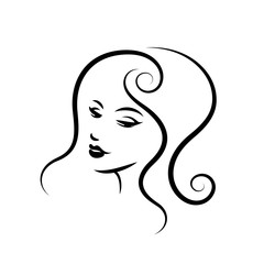 Woman face logo design