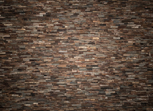 background and texture of vintage real slate stone wall