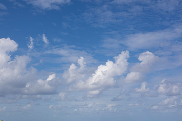 Clouds over the ocean in the Bahamas