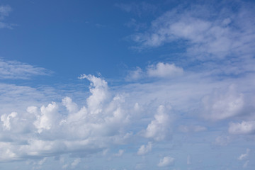 Clouds over the ocean in the Bahamas