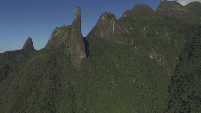 Exotic Mountains. Wonderful Mountains. Mountain of the Finger of God, city of Teresopolis, state of Rio de Janeiro, Brazil, South America. 