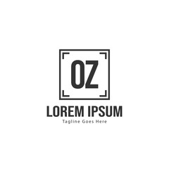 Fototapeta premium Initial OZ logo template with modern frame. Minimalist OZ letter logo vector illustration