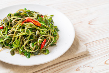 Fried Sunflower Sprout with Oyster Sauce
