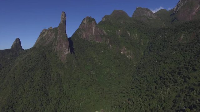 Exotic Mountains. Wonderful Mountains. Mountain of the Finger of God, city of Teresopolis, state of Rio de Janeiro, Brazil, South America. 