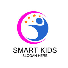 Smart Kids Education Logo Vector