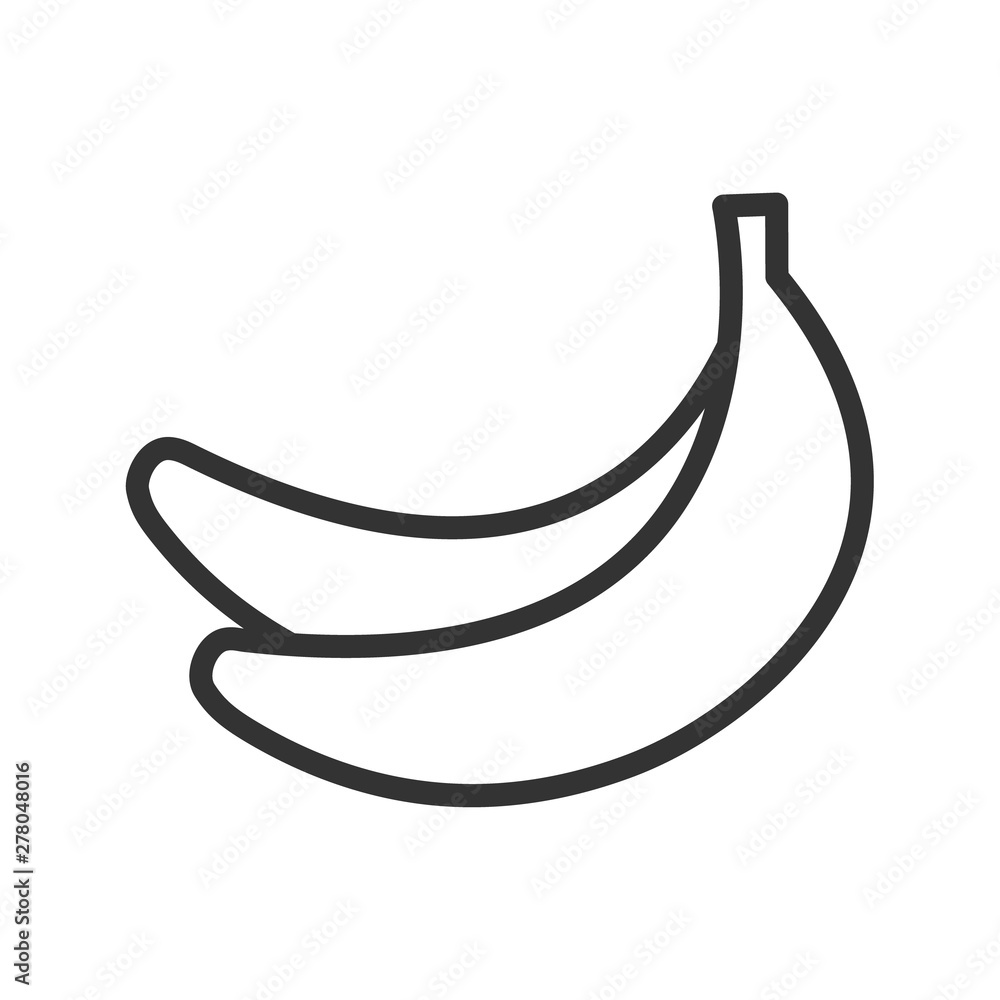 Poster bananas outline ui web icon. bananas vector icon for web, mobile and user interface design isolated 