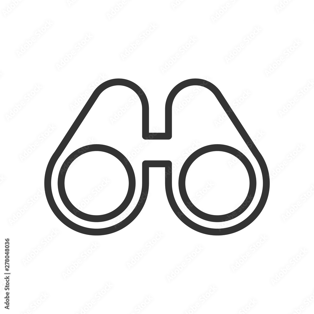 Poster binoculars outline ui web icon. binoculars vector icon for web, mobile and user interface design iso