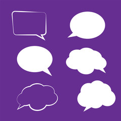 Paper Speech Bubble. Stickers of speech bubbles vector