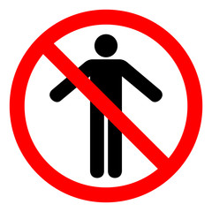 Do Not Enter Symbol Sign, Vector Illustration, Isolate On White Background Label. EPS10