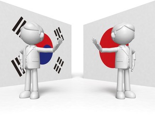 拒否する日本と韓国