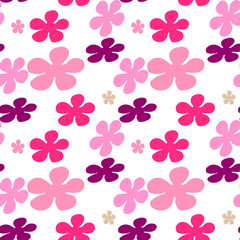 Colorful seamless pattern with flowers. Vector background.Can be used for wallpaper,fabric, web page background, surface textures.