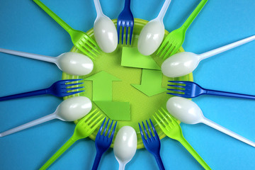 Plastic contamination. Anti fast food movement. Environmental Protection. Disposable forks and...