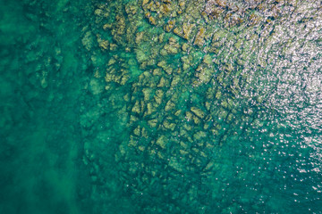Rocky stones in the sea