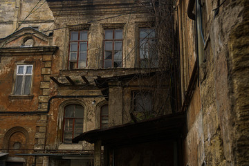 Fototapeta na wymiar Moody photo of authentic patio in Odessa%0A.jpg