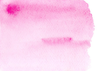 translucent light romantic delicate pink background with gradient painted with watercolor paints on white paper