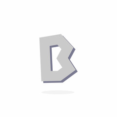 Vector Logo Letter B Stone Rock