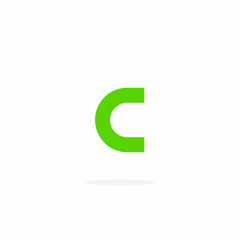 Vector Logo Letter C Round Sans Serif Lowercase