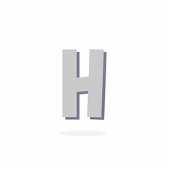 Vector Logo Letter H Stone Rock