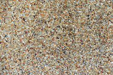 Pebble stone floor texture close up. Abstract background
