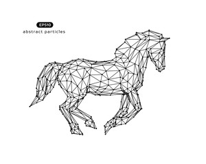 Vector abstract illustration of horse. You can easily change color.