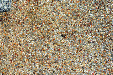 Pebble stone floor texture close up. Abstract background