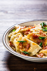 Dumplings - cheese noodles with bacon