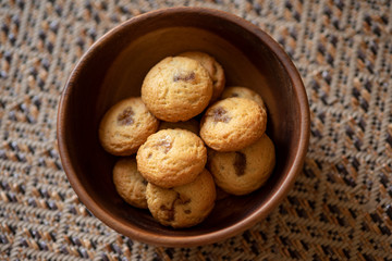 Biscotti ciotola legno gustosi