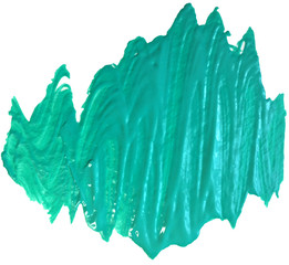 acrylic turquoise sea tesutry stain with brush strokes. raster illustration for logo and banner