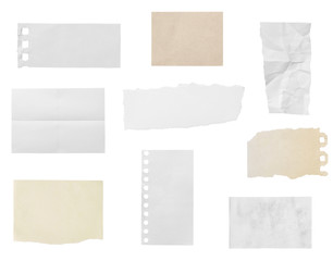 white paper ripped message torn