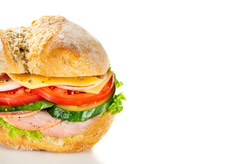 Tasty sandwich with vegetables