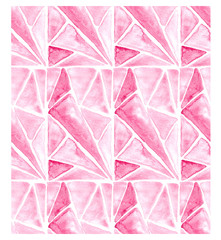 Naklejka premium Hand drawn seamless watercolor rose pink pattern