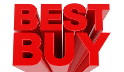 BEST BUY word on white background 3d rendering