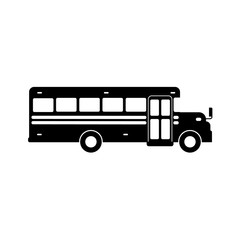 School bus icon simple design