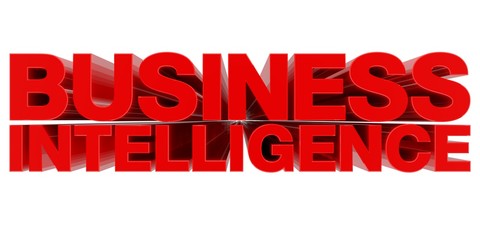 Fototapeta premium BUSINESS INTELLIGENCE word on white background 3d rendering