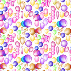 Transparent Party Balloon Icons Isolated On White Background
