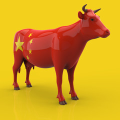 Cow concept - 3D Illustration