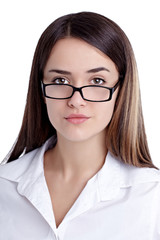 business woman office smiling portrait
