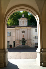 Fototapeta premium Serralunga di Crea, Piedmont/Italy-Serralunga di Crea Sacred Mounts is included in the UNESCO's World Heritage List.