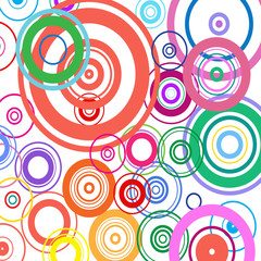 Multicolored circle on white background   